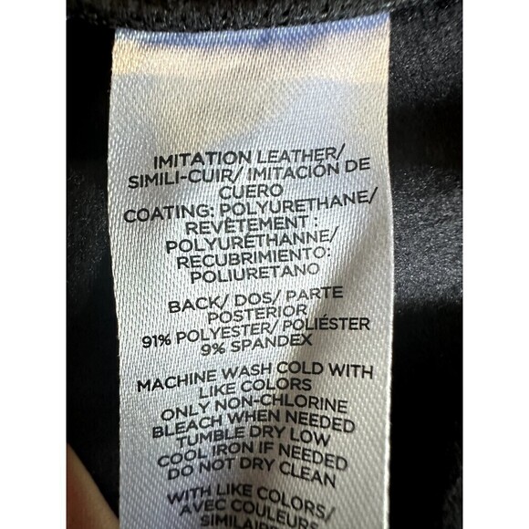 Loft Woman's Faux Leather Pull On Leggings Size 14 Grunge Moto Rock Punk Retro - Picture 4 of 16